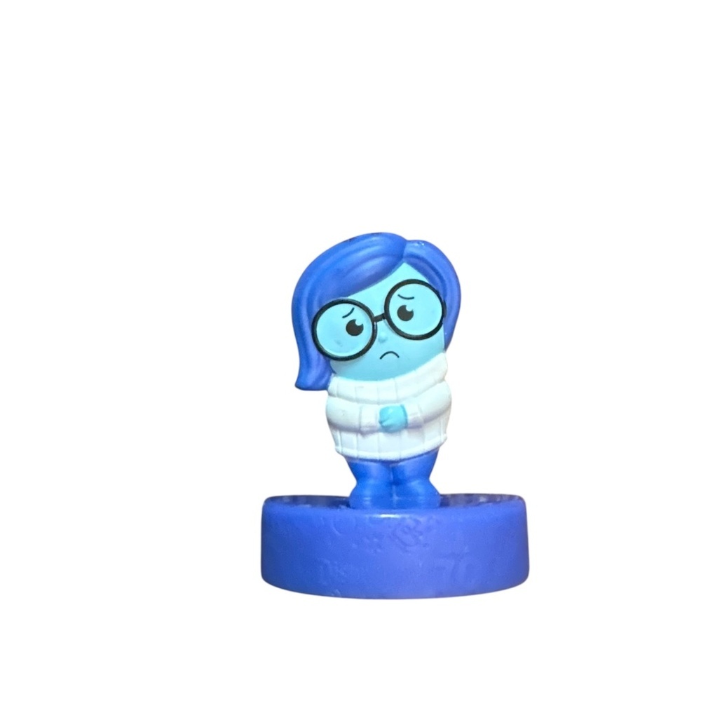 Disney Pixar Inside Out Sadness Mini Figure McDonalds Toy Blue PVC - V